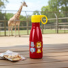 Cantini Kidz 10 Oz. Stainless Steel Sports Water Bottle, Zoo Animals