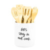 Boston Warehouse Utensil Holder Let's Stay In and Cook Boston Warehouse Utensil Holder Let's Stay In and Cook