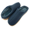 Men's Non-Slip Hard Sole Wool Blend Slip-On Slippers, Blue