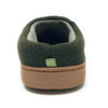 Oooh Yeah Men's Non-Slip Hard Sole Wool Blend Slip-On Slippers, Green, Medium