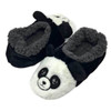 Oooh Yeah, Oooh Geez Fluffy Animal Panda Sherpa Women's Slippers, Black/White