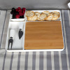 Peninsula Cutting Board Serving Tray with Cheese Tools Peninsula Cutting Board Serving Tray with Cheese Tools