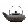 Boston Warehouse Stoneware Ribbed Oblong Teapot with Cast Iron Look