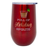 Boston Warehouse Stainless Steel Stemless Goblet, Holiday Spirit