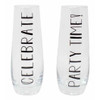 Boston Warehouse 8-Oz Stemless Flute Celebrate Party, Set of 2 Boston Warehouse 8-Oz Stemless Flute Celebrate Party, Set of 2