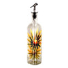  Grant Howard Hand Painted Floral Oil or Vinegar Glass Cruet Bottle, 16-Oz