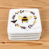 Concepts Marble Coasters, Bee Wreath Set of 4