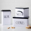 Rae Dunn Sugar Tin with Metal Clamp Locking Lid Rae Dunn Sugar Tin with Metal Clamp Locking Lid