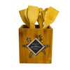 Boston Warehouse Bamboo Square Utensil Holder, Family Gather Boston Warehouse Bamboo Square Utensil Holder, Family Gather