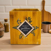 Boston Warehouse Bamboo Square Utensil Holder, Family Gather Boston Warehouse Bamboo Square Utensil Holder, Family Gather