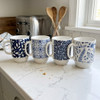 Boston Warehouse Blue & White Pattern 14-oz Stacked Mugs with Stand, Set of 4