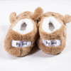 Faceplant Dreams Tired Dog Women's Plush Animal Footsies Slippers, Brown