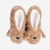 Faceplant Dreams Tired Dog Women's Plush Animal Footsies Slippers, Brown