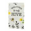 Boston Warehouse Spoon Rest & Tea Towel Set, Welcome Hive