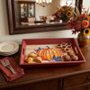Boston Warehouse 18" Wood Serving Tray with Handles, Grateful