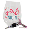 Boston Warehouse 20-Oz Wine Goblet and Stopper, Girls Night