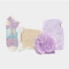 Spa Sister Simply Soft Gold Bowl Bath Accessory Gift Set, Lavender