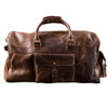 Kodiak Leather 60L Weekender Duffel, Antique Brown
