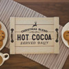 Boston Warehouse 16- in Wood Plank Tray with Metal Handles, Hot Cocoa