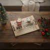 Boston Warehouse 16- in Wood Plank Tray with Metal Handles, Hot Cocoa