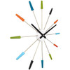 NeXtime Plug Inn Spoke Wall Clock, Vintage Multicolor
