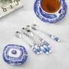 Spode Blue Italian Set of 6 Teaspoons