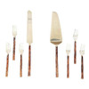 Inox Artisans Dewald Veined Round 8-Pc Cake Serving Set