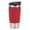 Cantini 17 Oz. Stainless Steel with Silicone Grip Travel Mug, Red Cantini 17 Oz. Stainless Steel with Silicone Grip Travel Mug, Red