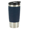Cantini 17 Oz. Stainless Steel Silicone Grip Travel Mug, Navy Cantini 17 Oz. Stainless Steel Silicone Grip Travel Mug, Navy