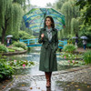 Galleria Monet Japanese Bridge Folding Umbrella