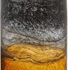 Gift Craft Decorative Black & Amber Glass Vase
