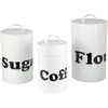 Fiddle & Fern White Nested Enamel Canisters, Set of 3