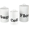 Fiddle & Fern White Nested Enamel Canisters, Set of 3 Fiddle & Fern White Nested Enamel Canisters, Set of 3