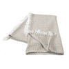 LR Home Beige and Ivory Diamonds Fringe Throw Blanket