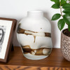 Gift Craft Large Glass Vase - Clear & Brown