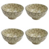 Boston Warehouse 4.5" Geo-Floral Bowl, Set of 4 Boston Warehouse 4.5" Geo-Floral Bowl, Set of 4