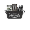 Boston Warehouse Flatware Caddy, Live Life Deliciously 