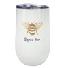Boston Warehouse Stainless Steel Goblet Tumbler with Lid, Queen Bee Boston Warehouse Stainless Steel Goblet Tumbler with Lid, Queen Bee