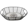 Boston Warehouse Medallion Bread or Fruit Basket, 14 Inch, Black