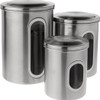 Fox Run 3-Piece Stainless Steel Canister Set