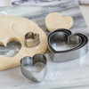 Fox Run Stainless Steel Heart Cookie Cutters, 5-Piece Set