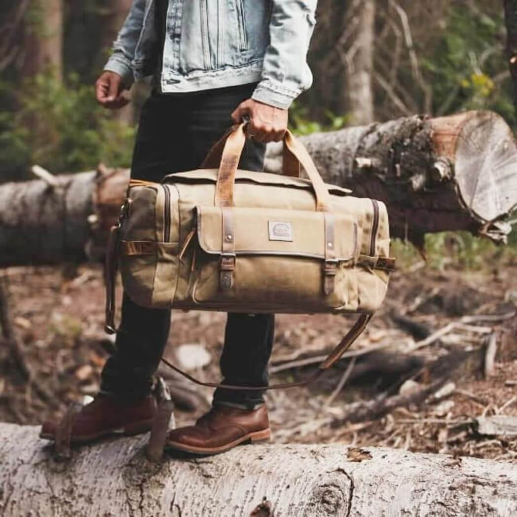 Kodiak Leather 55L Wasatch Duffel, Vintage Sage