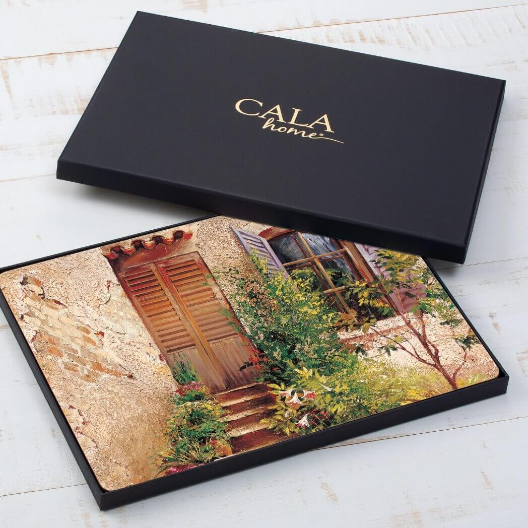 Cala Home Tuscan Doorways Premium Decorative Hardboard Tabletop Placemats