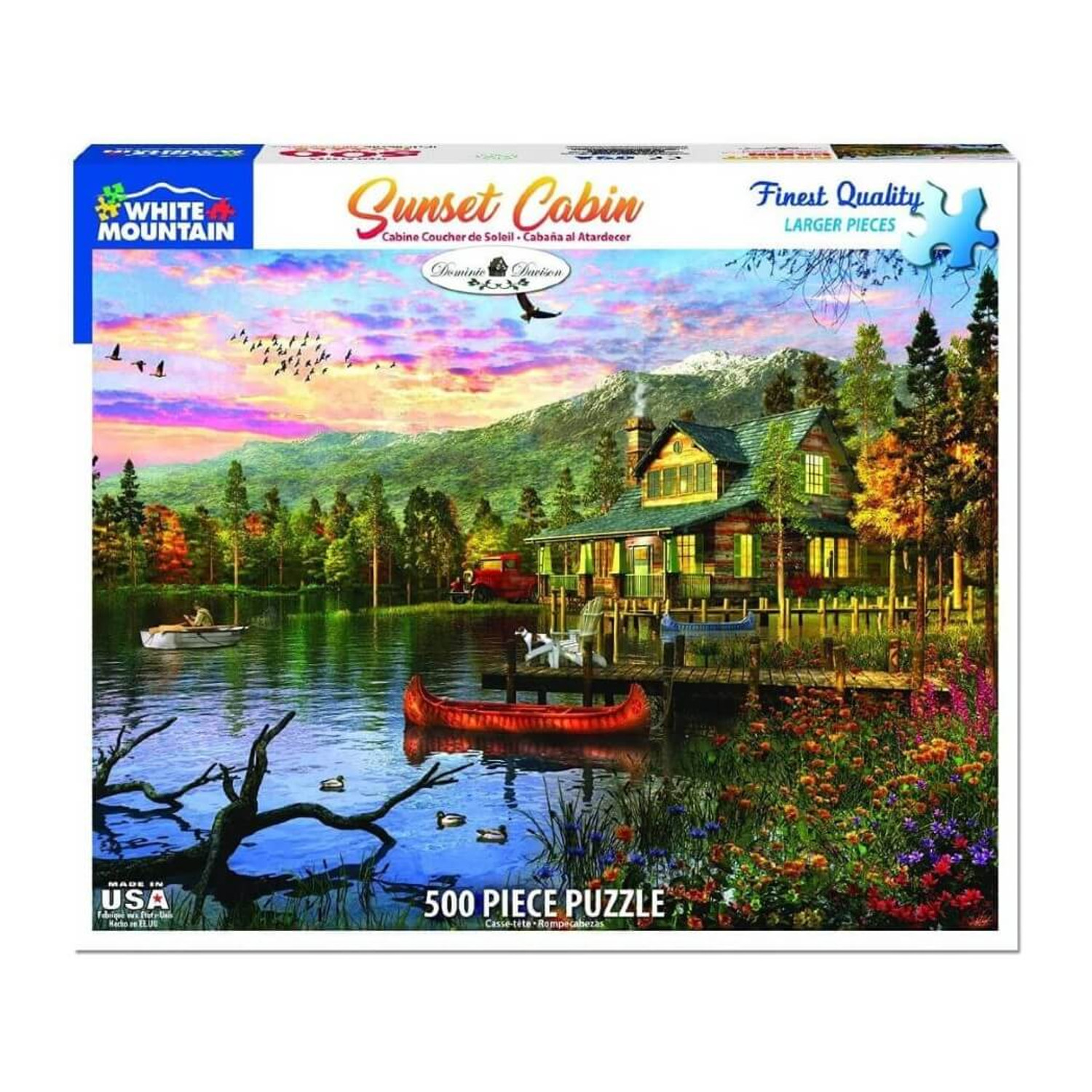 ジグソーパズル |White Mountain パズルs Story Time - 1000 Piece ジグソーパズル by White Mount Sunset Cabin 550 Piece Jigsaw Puzzle