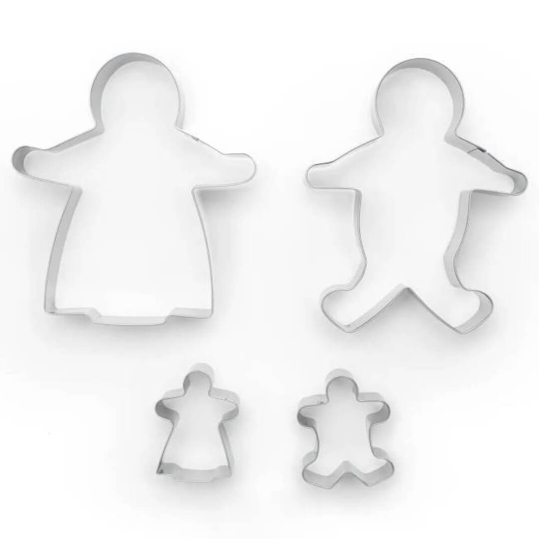 Fox Run Gingerbread Family Cookie Cutters 4pc Set - Thumbnail 2