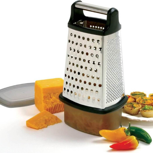 Norpro Stainless Steel Sided Grater with Catcher Norpro Stainless Steel Sided Grater with Catcher