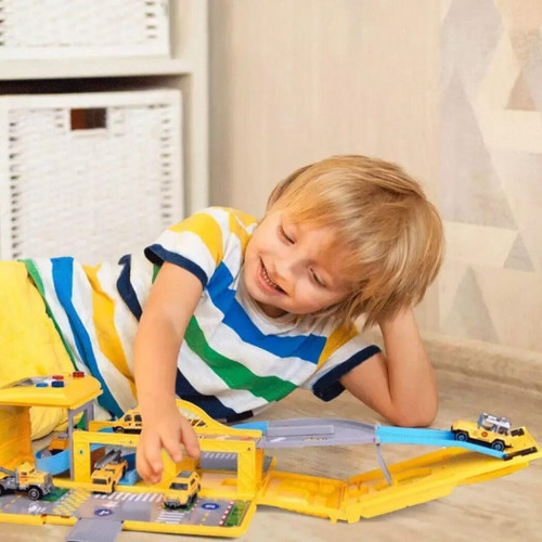 Fun Little Toys Construction Truck Toy Carrier Truck with Lights & Sounds Fun Little Toys Construction Truck Toy Carrier Truck with Lights & Sounds