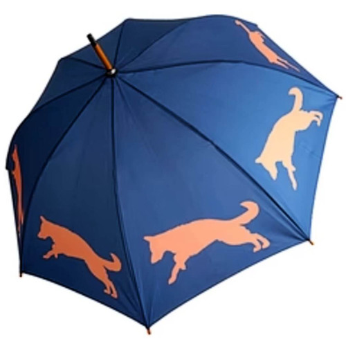 San Francisco Umbrella Co. Stick Umbrella German Shepard, Navy Blue & Orange