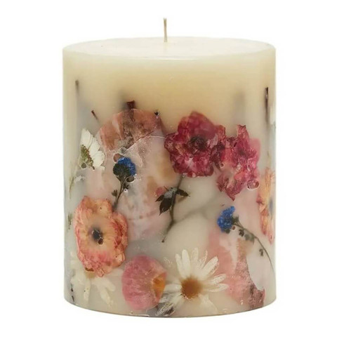 Rosy Rings Apricot Rose Small Round Botanical Candle