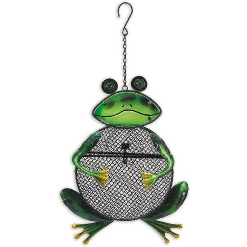 Sunset Vista Designs Metal Mesh Frog Seed Bird Feeder